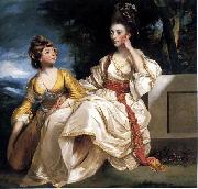 Sir Joshua Reynolds Portrait of Mrs. Thrale and her daughter Hester oil painting